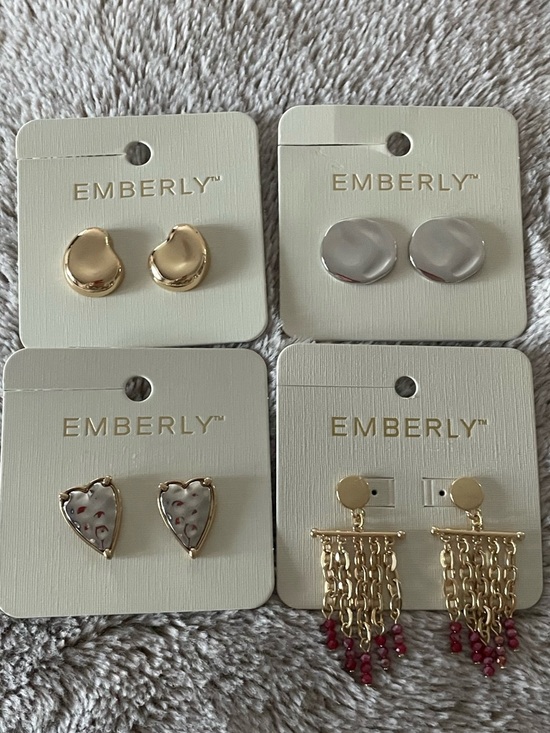 Fashion Jewelry Jewelry - Emberly Earring - Choose Heart, Disc, Bean or Fringe Style